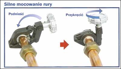 Kielicharka - silne mocowanie rury - Wigmors