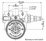 Wymiary mosiężnej pompy łopatkowej CO101V Wigmors