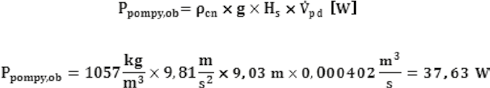 Określenie mocy pompy obiegowej
