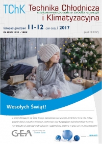 Nowy numer "Technika Chłodnicza i Klimatyzacyjna" 11-12/2017